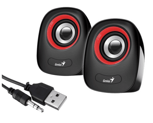 Genius SP-Q160 Red USB Powered Stereo Speakers