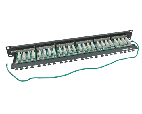 24 Port Cat6A FTP Shielded Angled Patch Panel