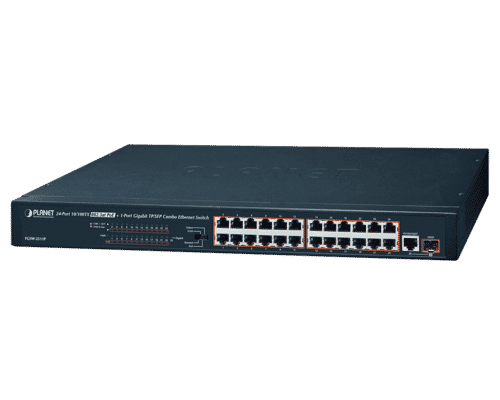 Planet FGSW-2511P 24 Port 10/100 PoE Switch with 1 Gigabit Combo Uplink Port