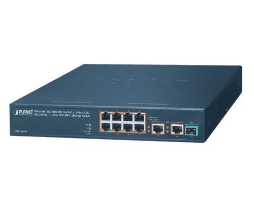 Planet GSD-1121XP 8 Port Gigabit PoE Switch with 2.5/10Gbps Uplink