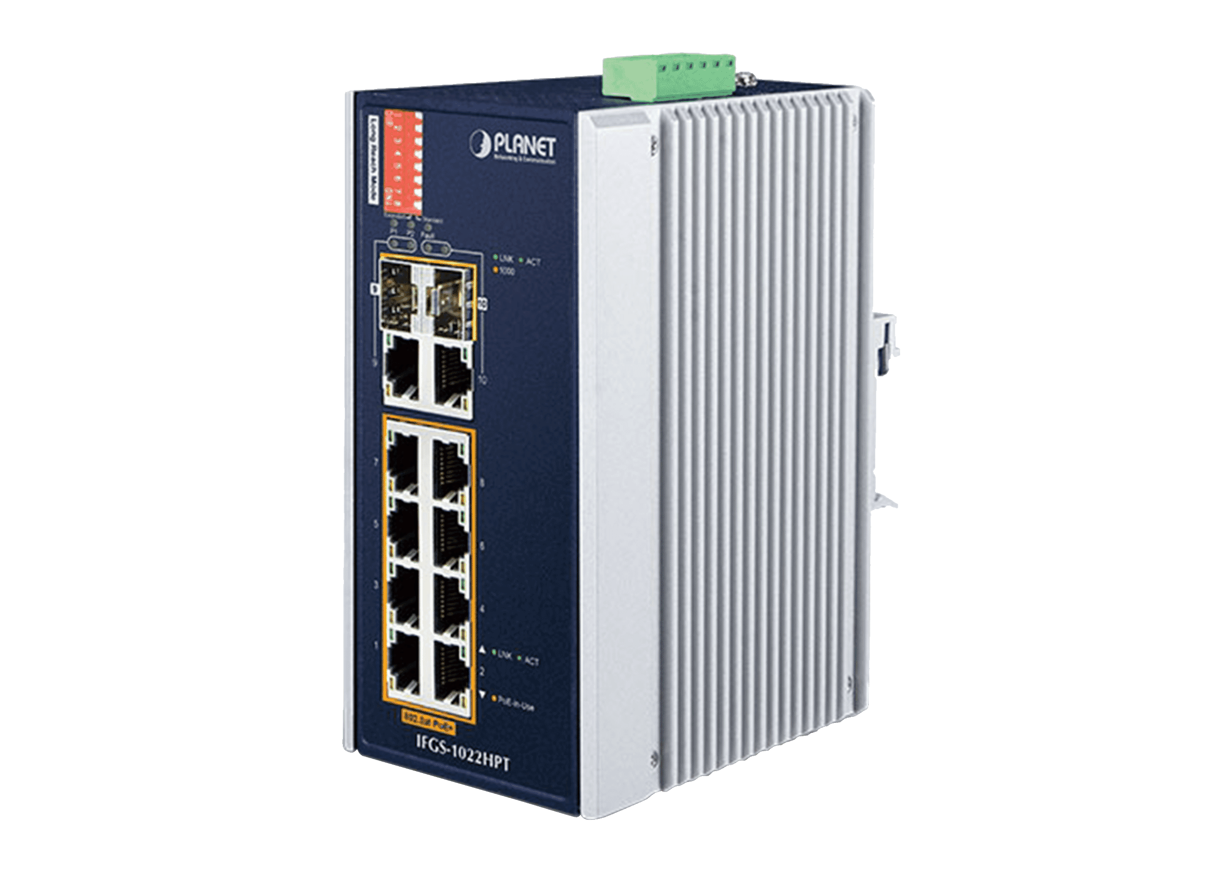 Planet IFGS-1022HPT 8 Port PoE Switch with 2 Port Combo Uplink