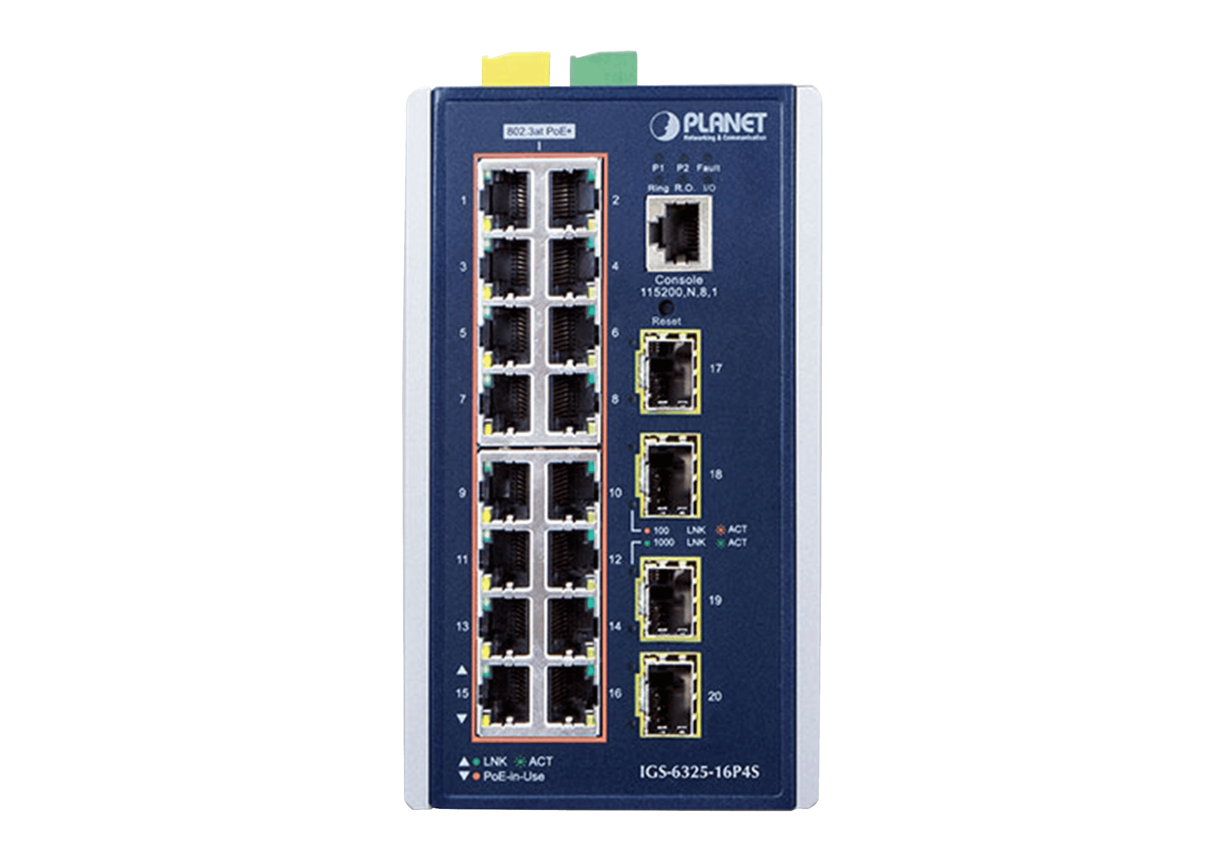 Planet IGS-6325-16P4S 16 Port Industrial PoE Network Switch