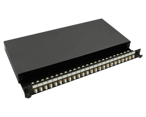 Multimode Duplex Fiber Optic 19” Termination Drawer Panel