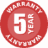 60 Months warranty 60 Months warranty