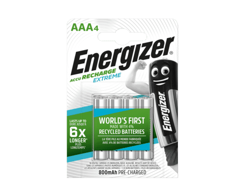 Energizer Extreme Rechargeable AAA 800mah 4 Pack