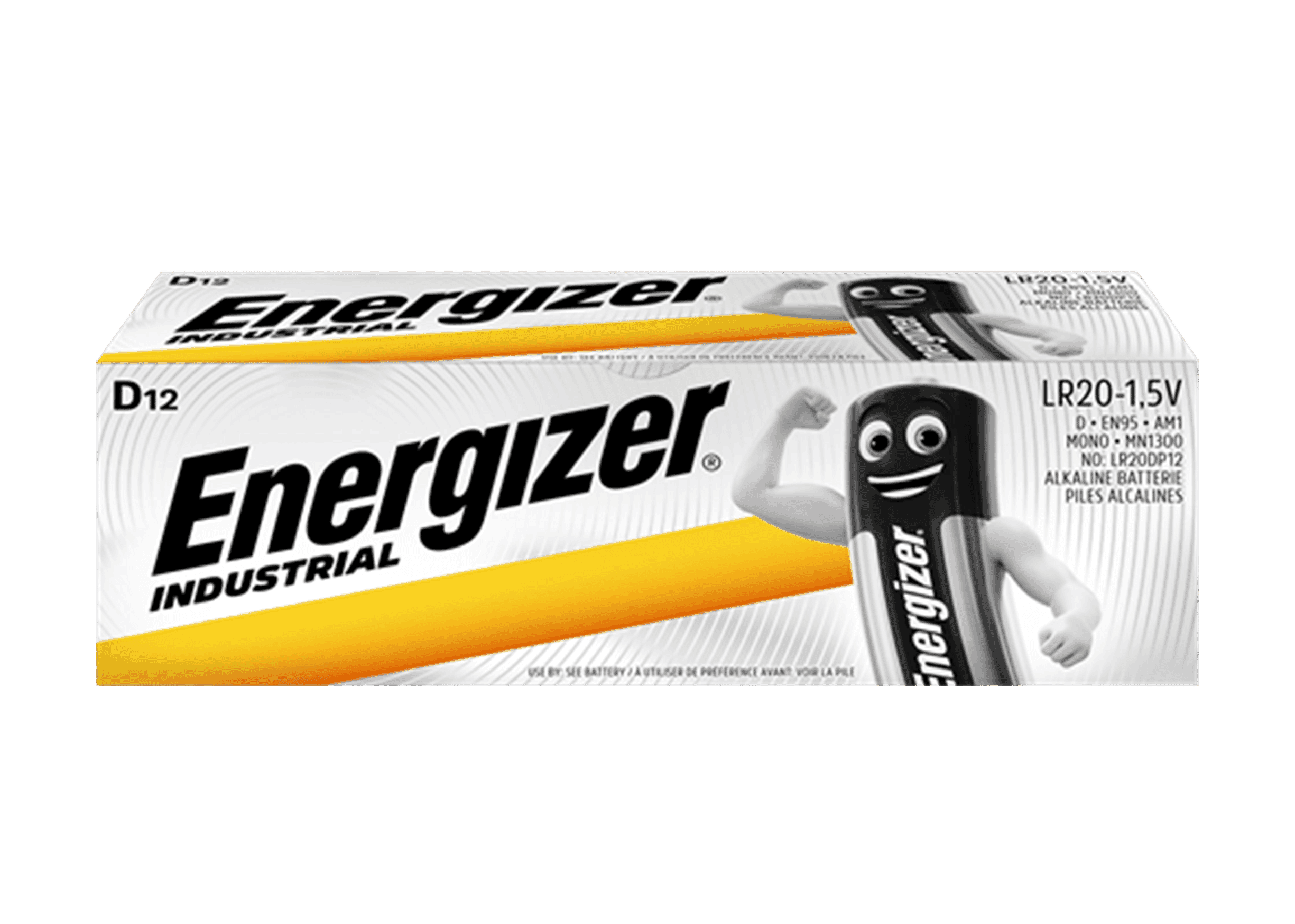 Energizer Industrial Alkaline D Batteries 12 Pack