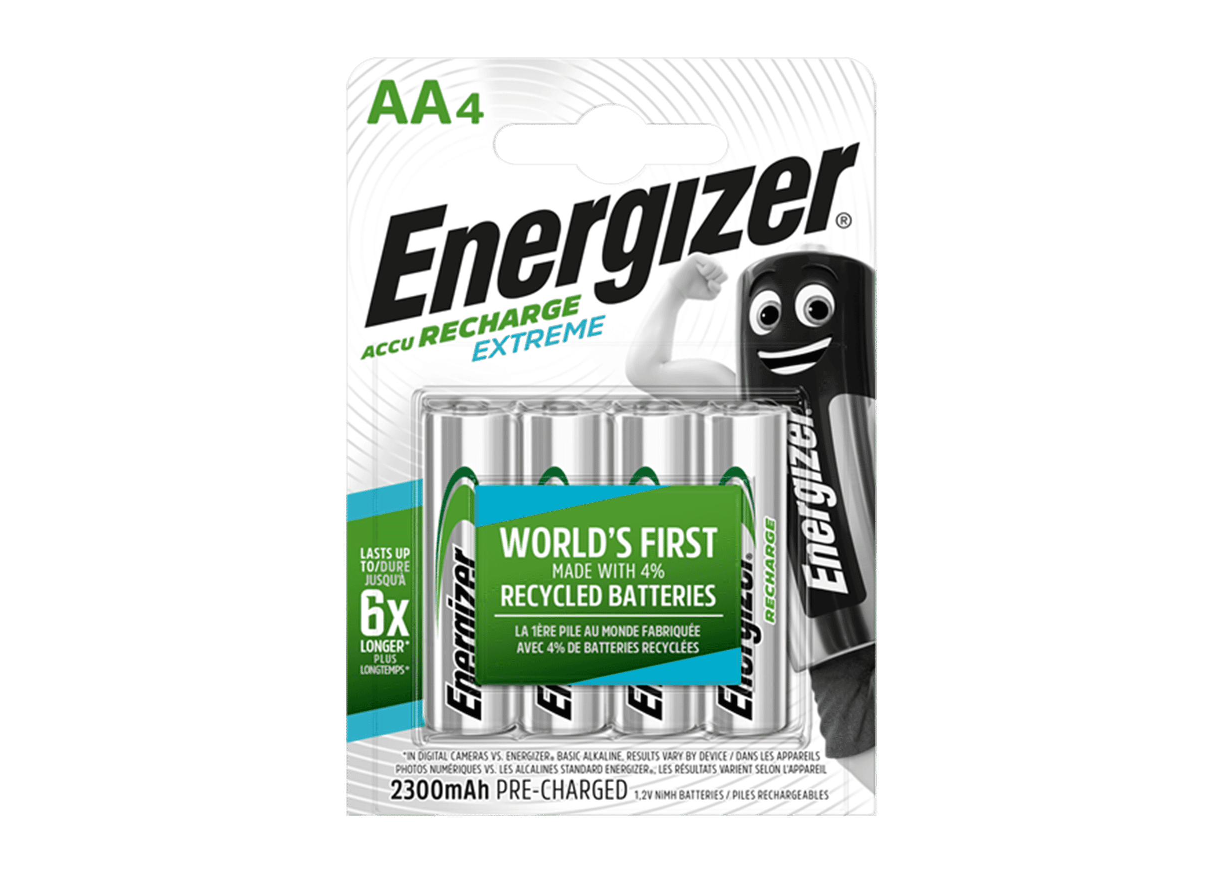 Energizer Extreme Rechargeable AA 2300mah 4 Pack