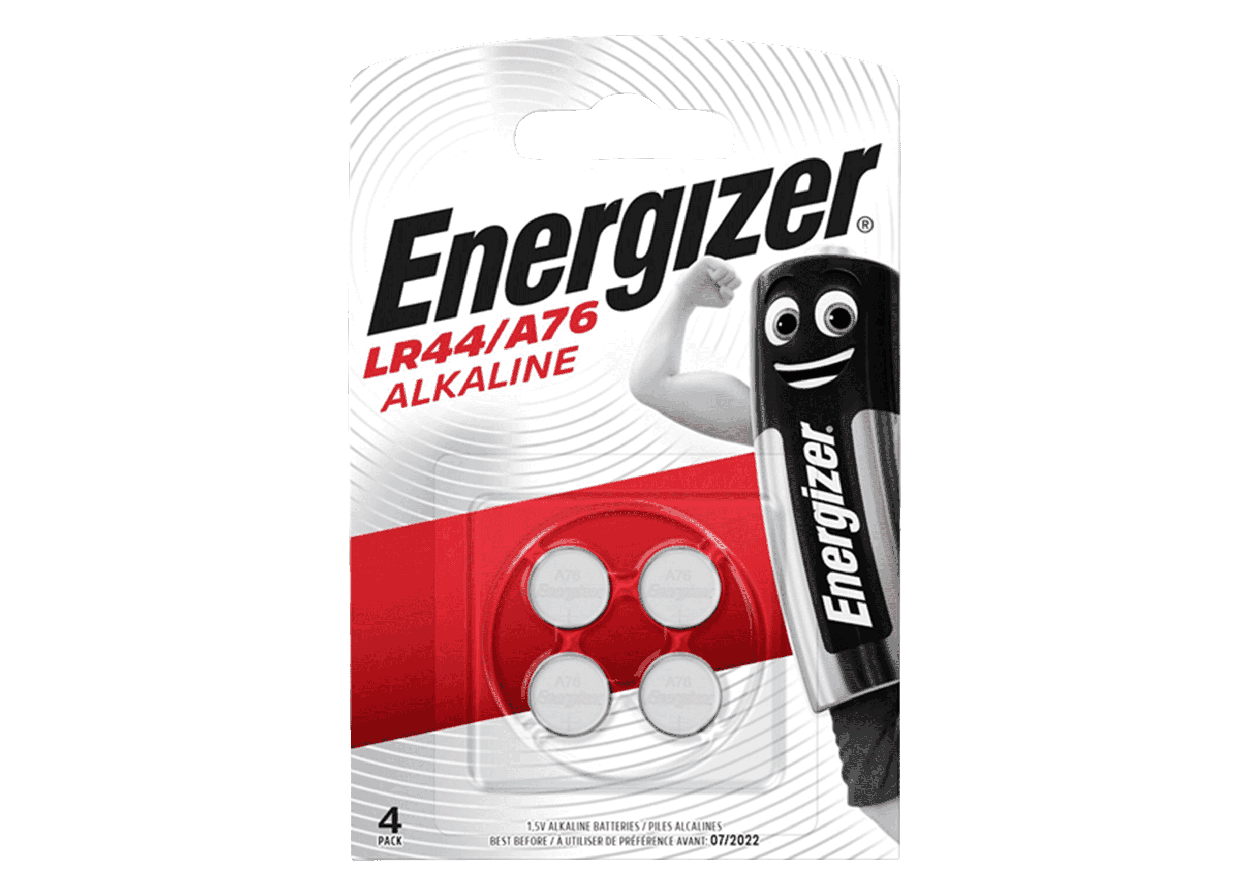 Energizer LR44 | A76 Minature Alkaline 1.5v 4 Pack