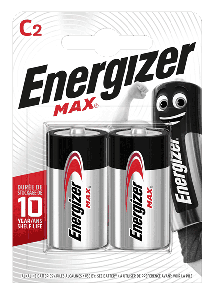 Energizer MAX Alkaline C Batteries Twin Pack