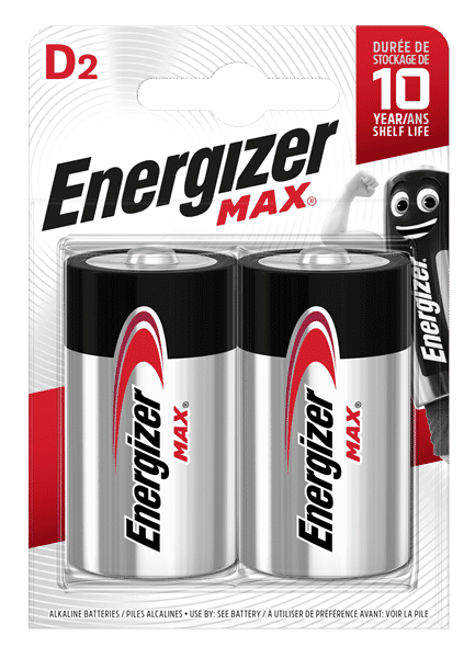 Energizer MAX Alkaline D Batteries Twin Pack