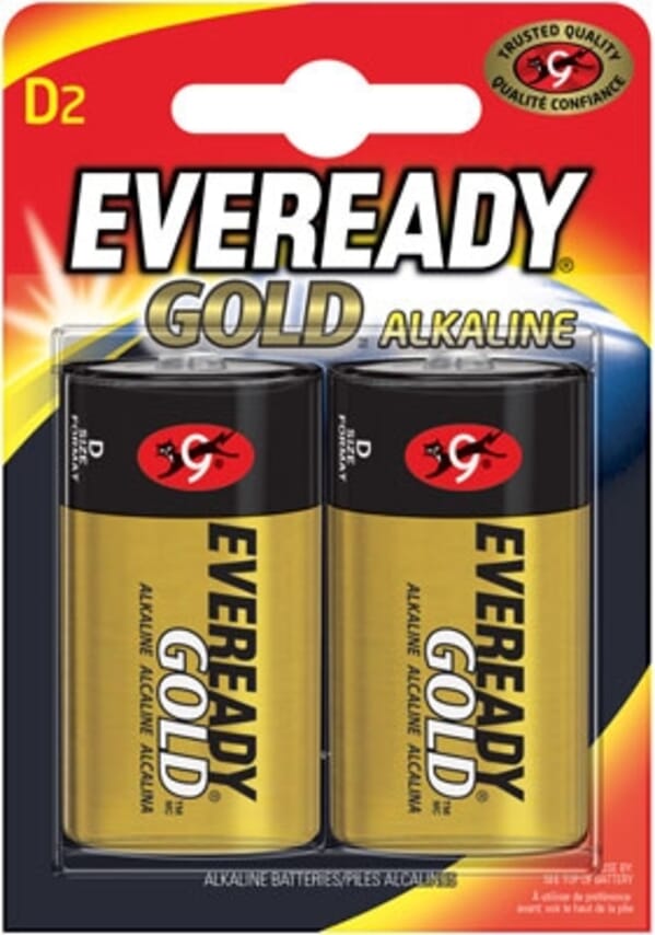 Eveready Alkaline Gold D Batteries Twin Pack Connectec.uk