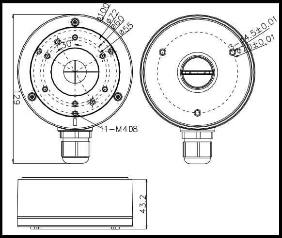Hikvision DS-1280ZJ-XS Junction Box