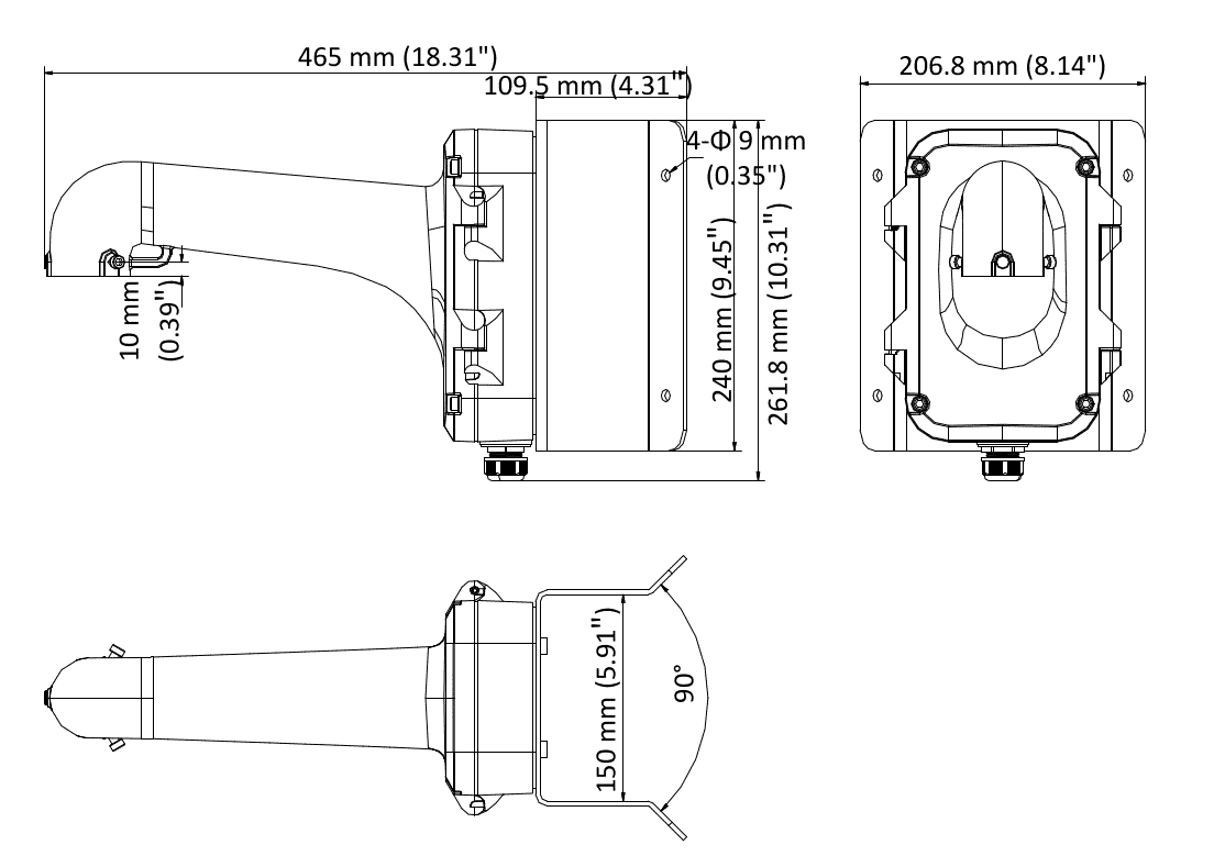 Hikvision DS-1604ZJ-CORNER PTZ corner mount with junction base