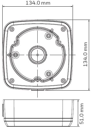 Honeywell HQA-BB2 Camera Base Junction Box White