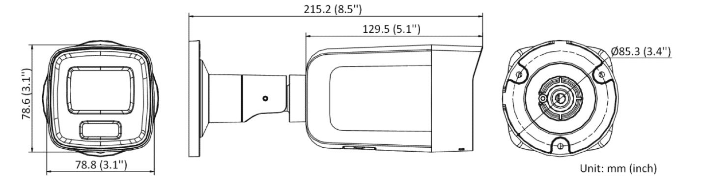 Hikvision DS-2CD2087G2-LU 8MP IP AcuSense Colorvu Mini Bullet 2.8mm