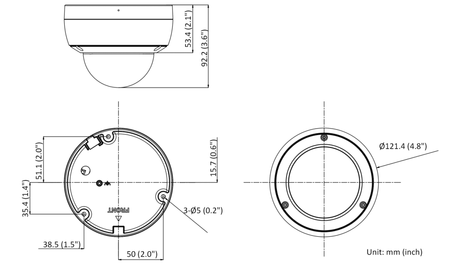 Hikvision DS-2CD2166G2-ISU 6MP IP Acusense Dome 2.8mm