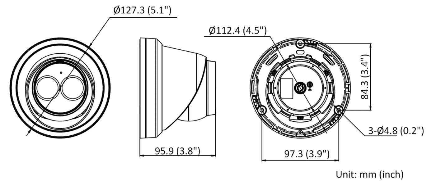 Hikvision DS-2CD2343G2-IU 4MP IP Acusense Turret with Microphone