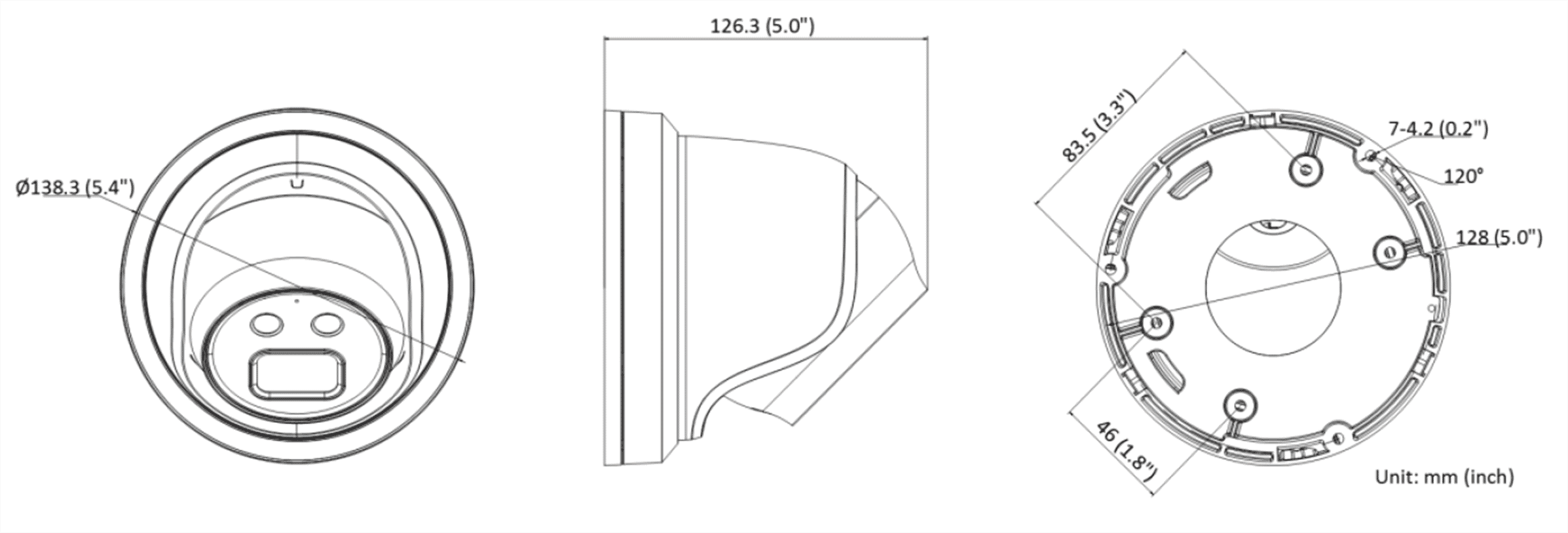 Hikvision DS-2CD2346G2-IU 4MP IP Acusense Audio Turret