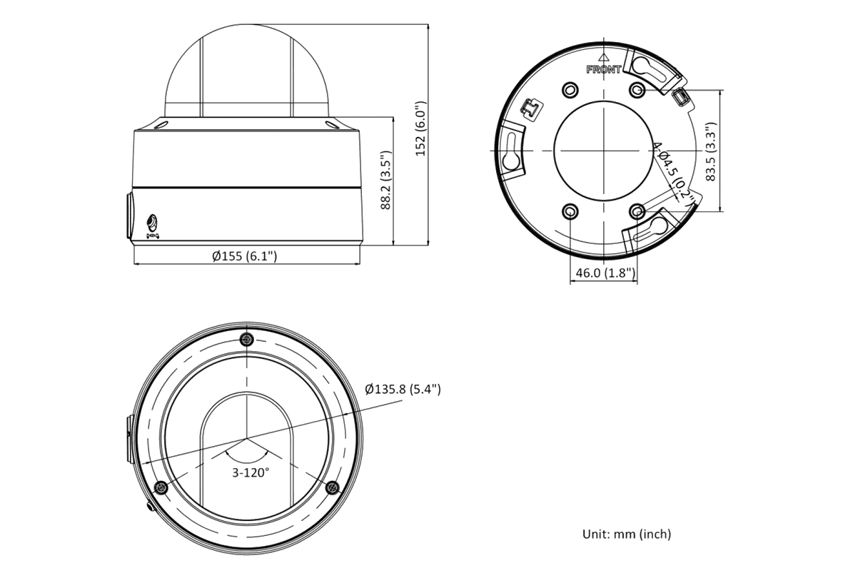 Hikvision DS-2CD2747G2-LZS 4MP IP ColorVu Dome 3.6-9mm MFZ