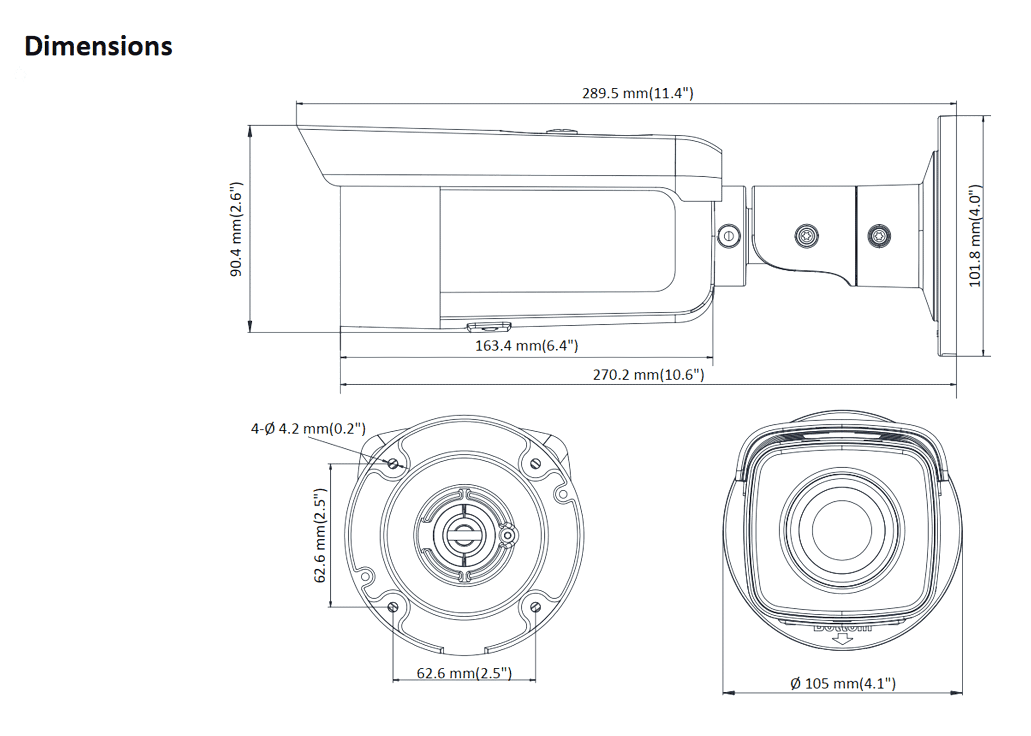 Hikvision DS-2CD2T46G1-2I 4MP IP Acusense Bullet Camera