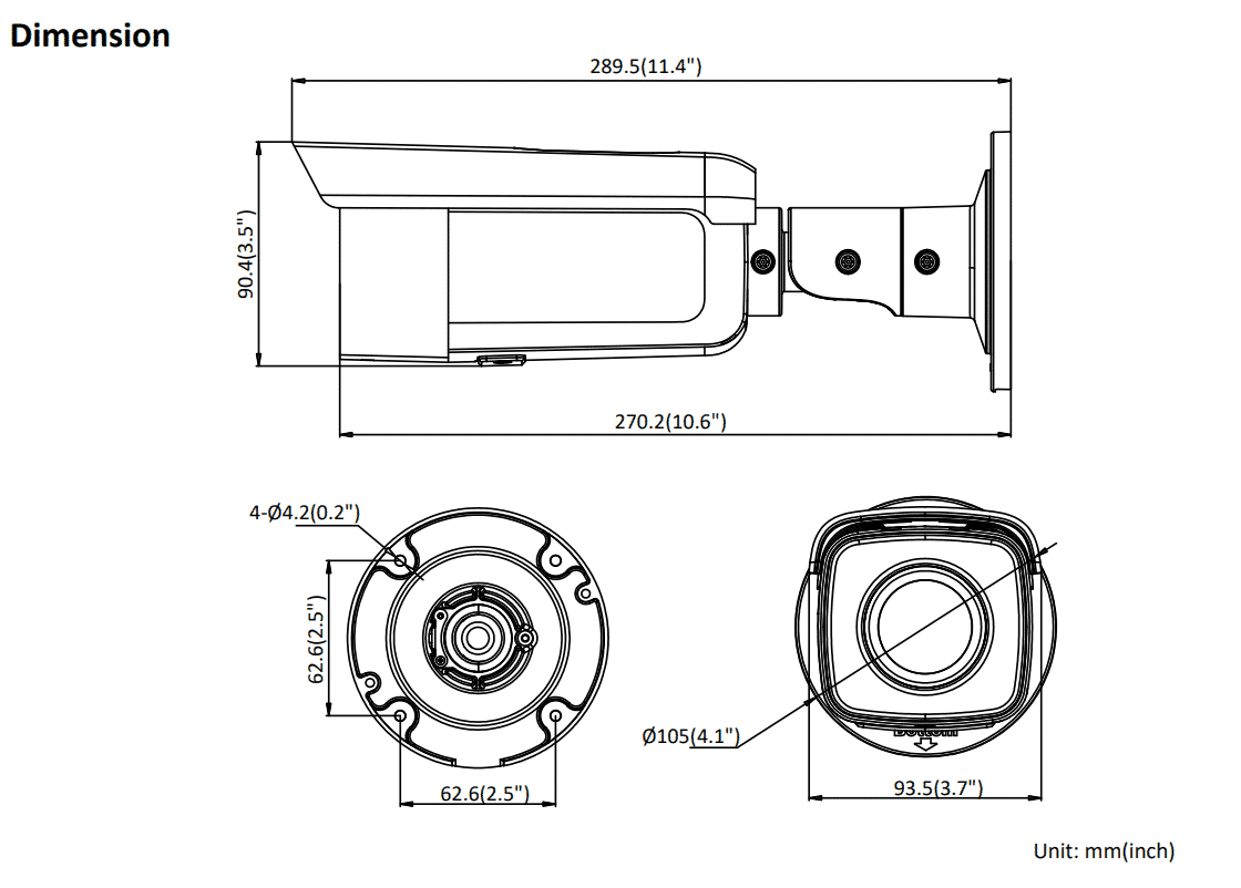 Hikvision DS-2CD2T85G1-I5 8MP 4K IP Bullet Camera 4mm