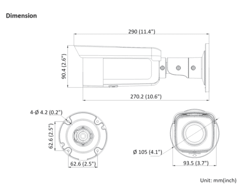 Hikvision DS-2CD2T86G2-2I/BLACK 8MP 4K Acusense Bullet 2.8mm