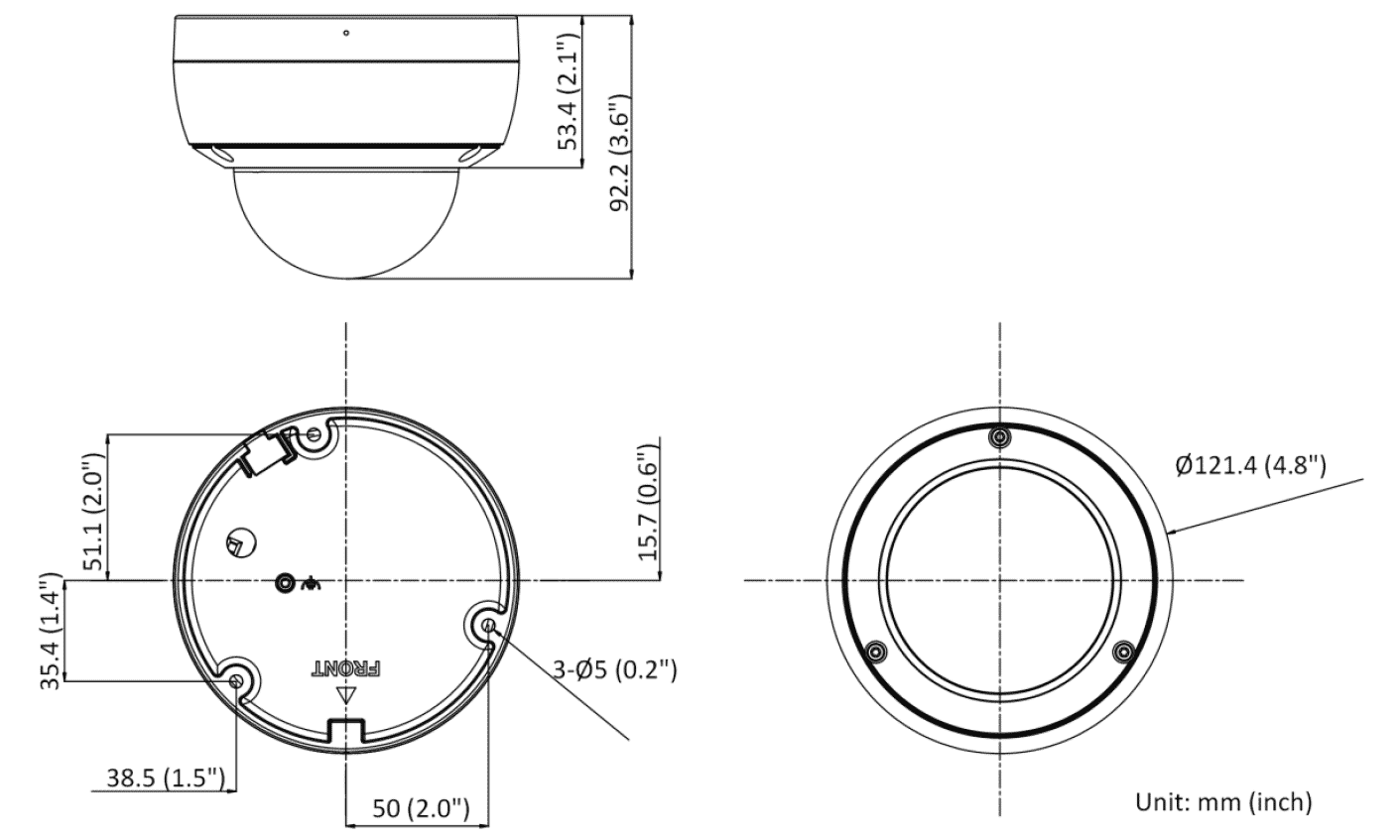 Hikvision DS-2CD3156G2-ISU 5MP IP Acusense Dome 2.8mm