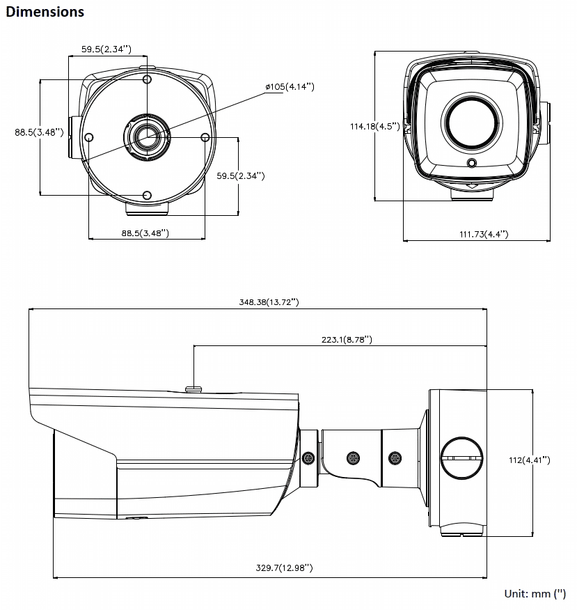 Hikvision DS2CD4A45G0IZS 4MP IP Long Range Bullet 4.794mm MFZ
