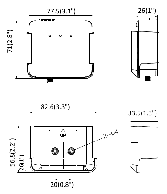 Hikvision DS-2CD6425G1-20/2M 2MP IP Covert 3.7MM