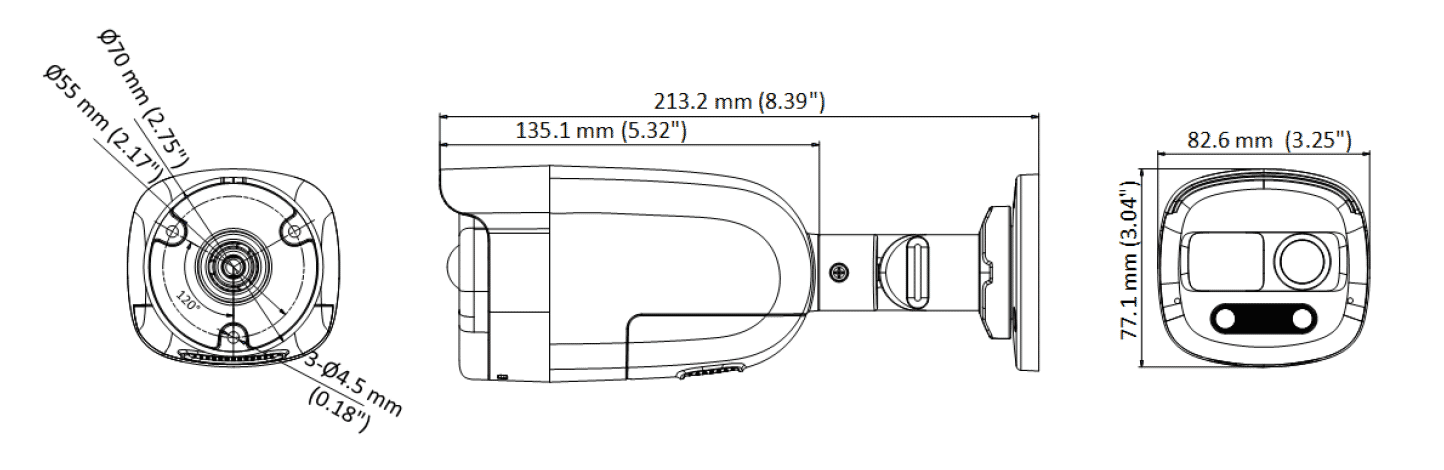Hikvision DS-2CE12DF3T-PIRXOS 2MP TVI ColorVu Bullet with Siren 3.6mm