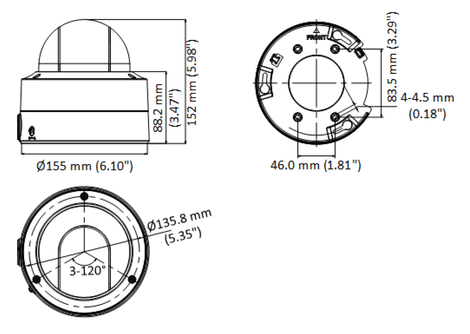 Hikvision DS-2CE59DF8T-AVPZE 2MP TVI ColorVu Dome 2.8-12mm MFZ