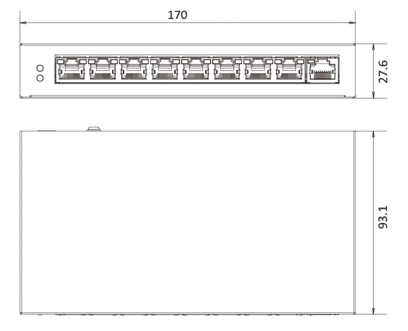 Hikvision DS-3E1309P-EI 9 Port Smart Managed POE Switch