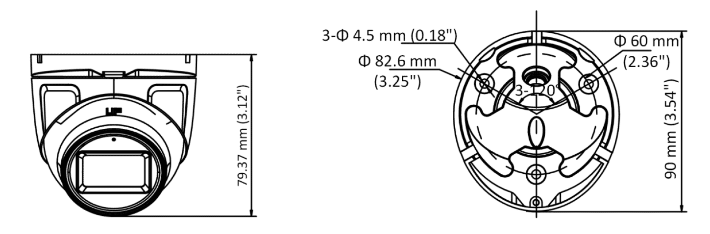 HiLook THC-T120-MS 2MP TVI Mini Turret with Mic 2.8mm