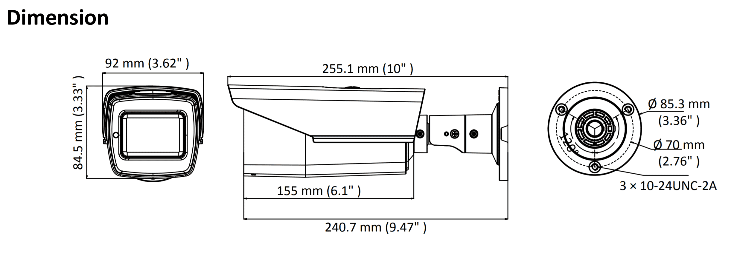 Hikvision DS-2CE19U1T-AIT3ZF 8MP 4K TVI Bullet 2.8-12MM MFZ