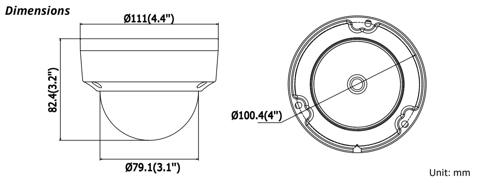 Hikvision DS-2CD2145FWD-I 4MP IP Darkfighter Low Light Dome