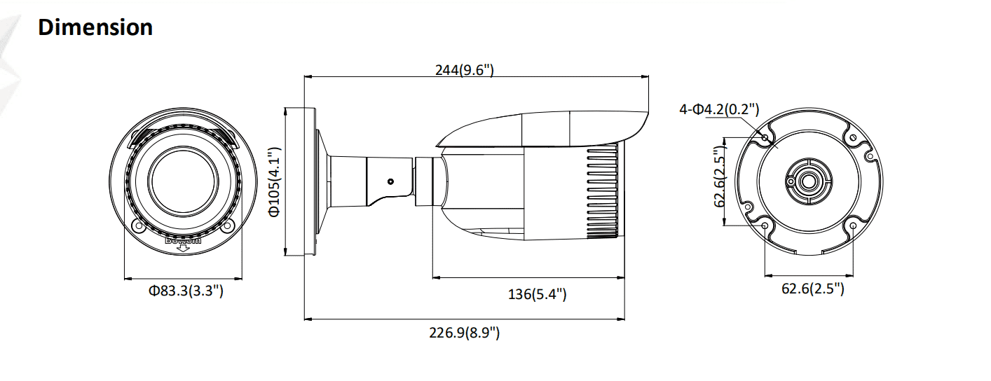 HiLook IPC-B650H-Z 5MP IP Bullet 2.8-12mm MFZ