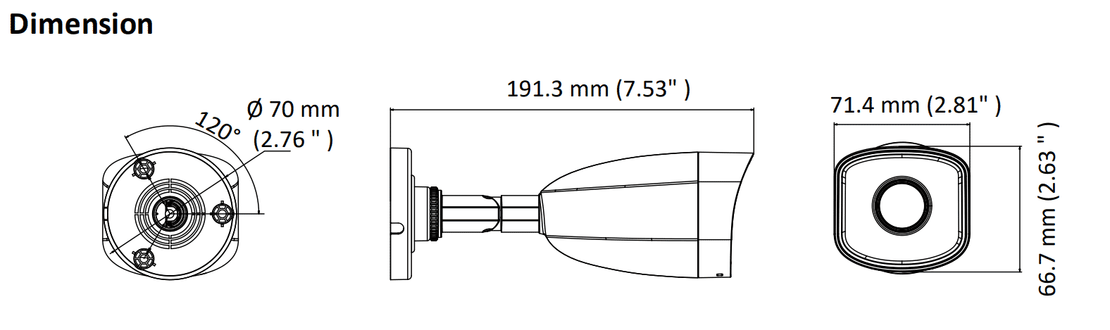 HiLook IPCB150HM 5MP IP Bullet Camera 2.8mm Connectec.uk