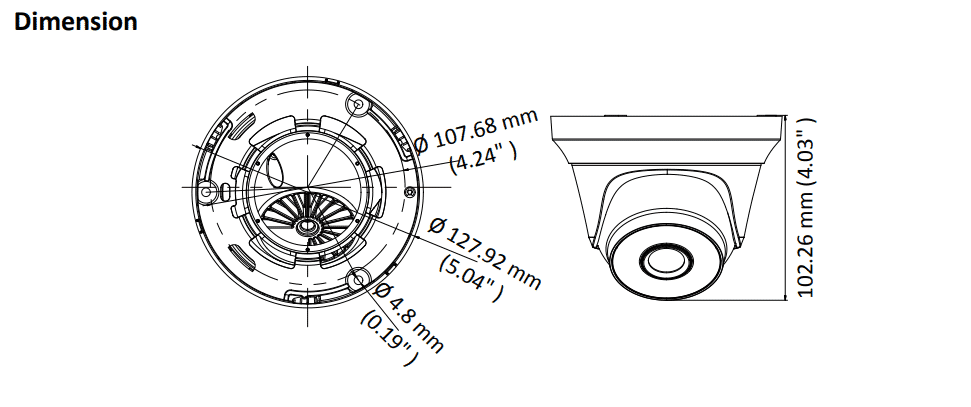 HiLook THC-T240-M 4MP TVI Turret Camera