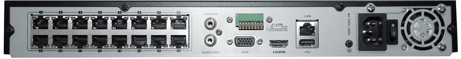 Hikvision DS-7616NXI-K2/16P 16-Channel 12MP IP Smart NVR 160 Mbps 16 X PoE