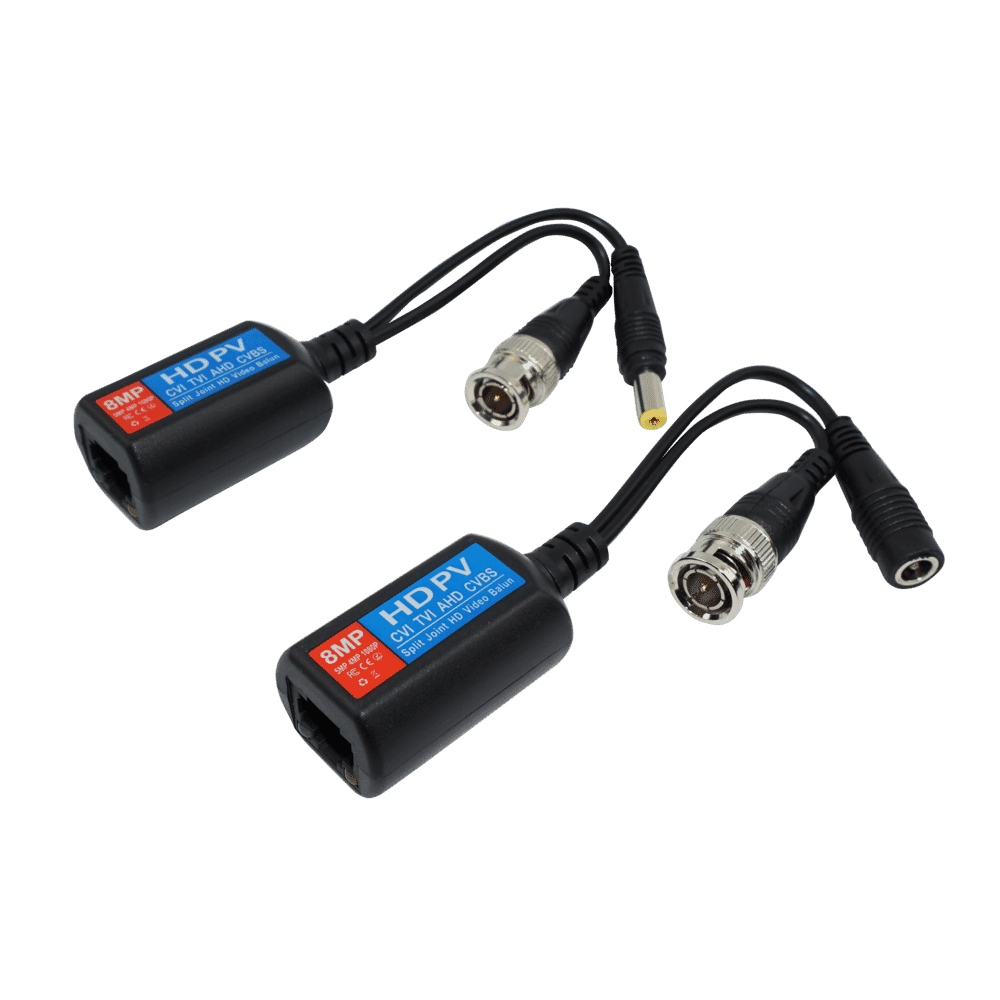 4K 8MP HD RJ45 Power and Video Balun RJ45 to BNC+DC | Connectec.uk