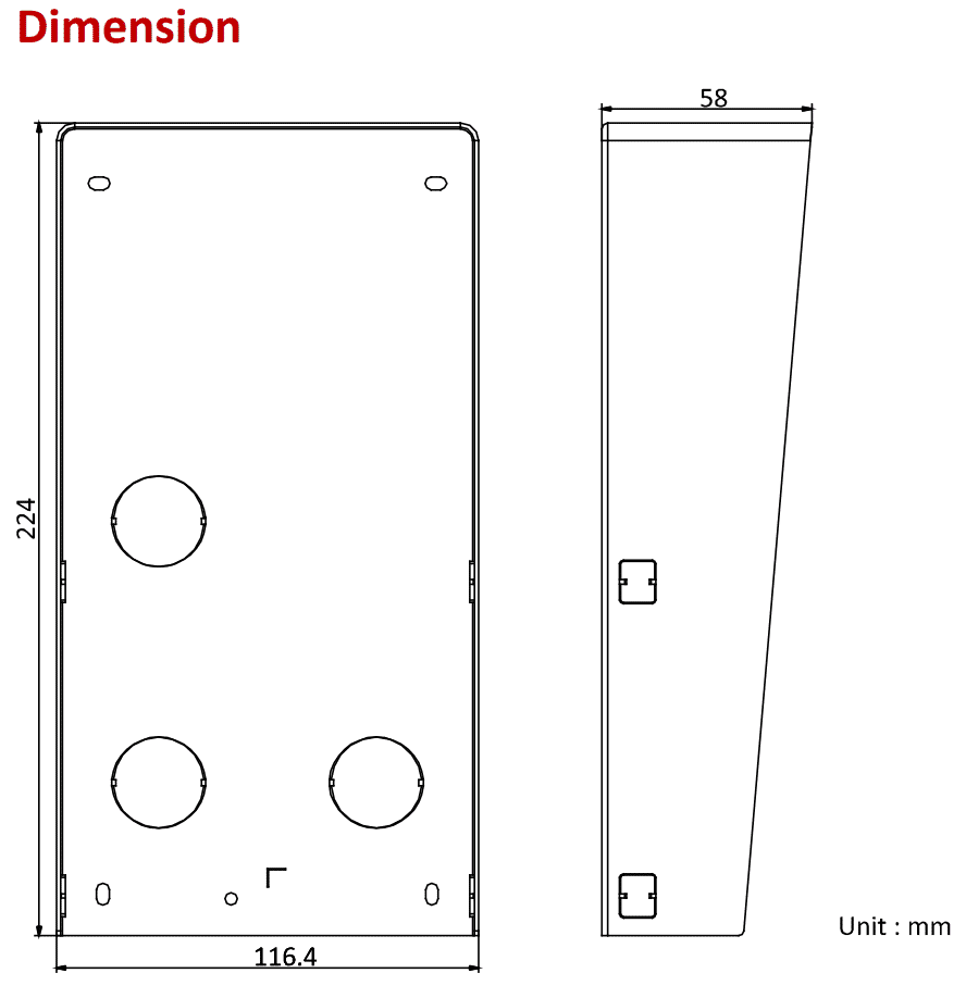 Hikvision DS-KABD8003-RS Module Intercom Rain Shield