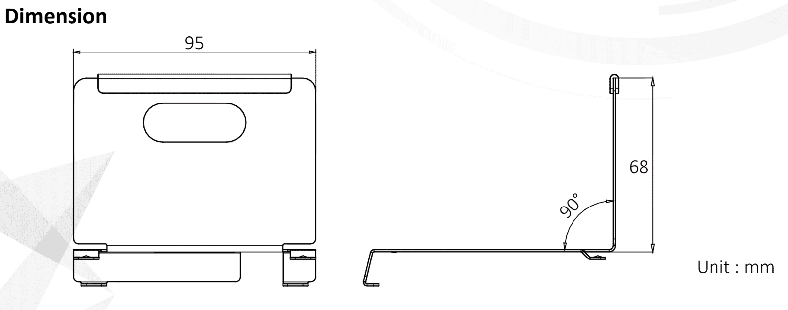 Hikvision DS-KABH8350-T Intercom Screen Desk Stand