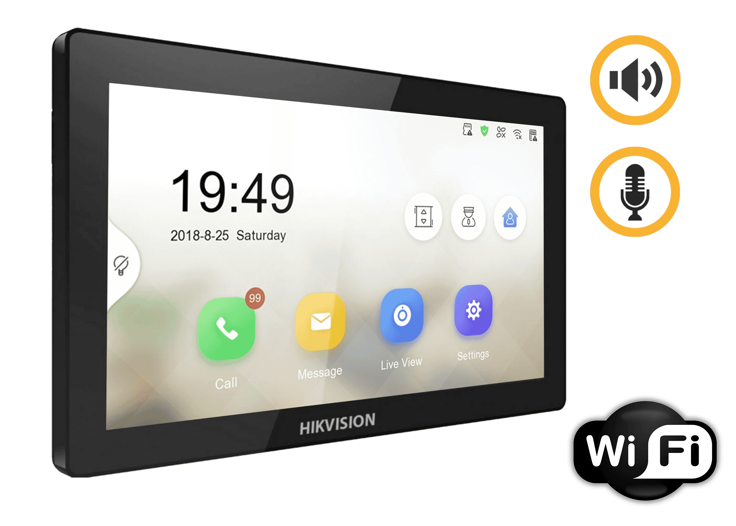 Hikvision DS-KH8520-WTE1 10" Intercom WiFi Touch Monitor | Connectec.uk