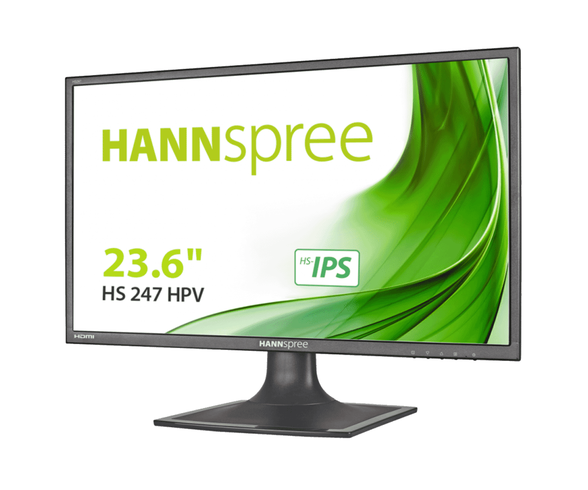 Monitor Hannspree HS245HFB 23.8'' Full HD LCD - Design Zero Cornice Con Altoparlanti Integrati E Tecnologia Flicker-Free Per Ufficio E Casa