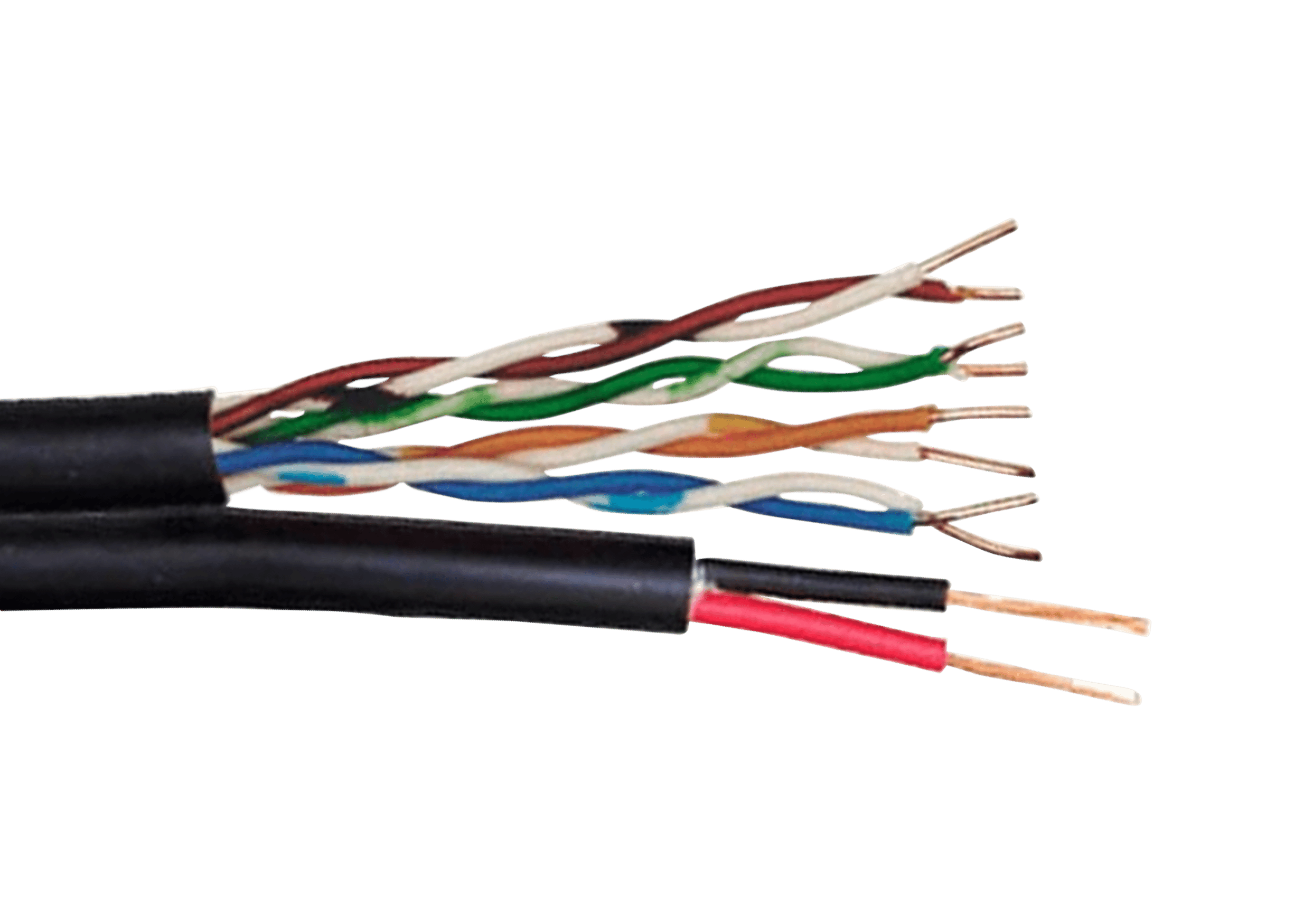 Category 5e PE External Duct Grade Shotgun with 0.5mm Power 100m