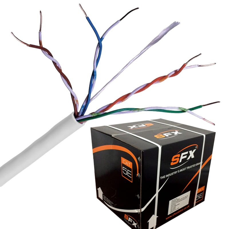 Cat5e UTP LSZH White Network Cable 305m Box Connectec.uk
