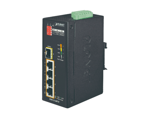 Planet ISW-514PTF 4 Port 10/100 PoE+ 802.3at Industrial Switch