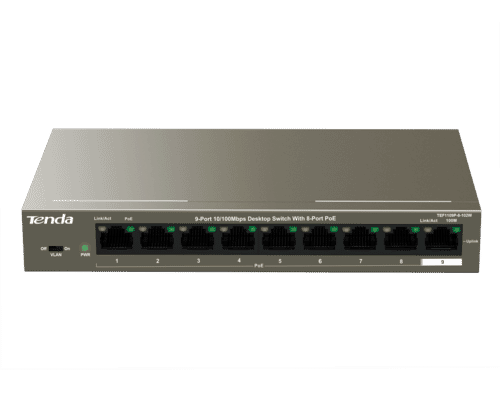 Tenda TEF1109P-8-102W 9 Port 100Mbs 102W PoE Network Switch