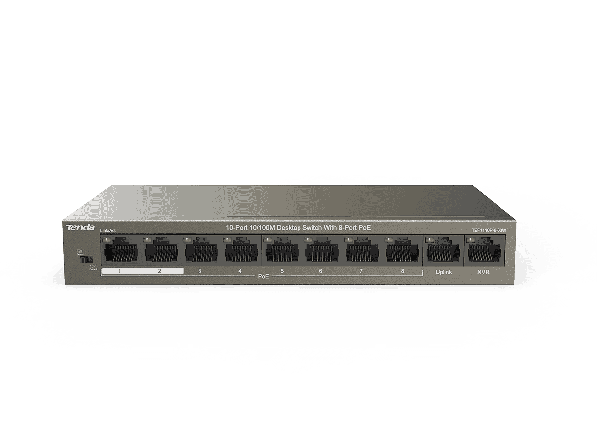 tenda-tef1110p-8-63w-8-port-10-100-poe-switch-with-dual-uplink