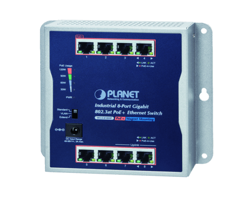 8-Port PoE+ 10/100/1000 Wall Mounted Gigabit Ethernet Switch (120W)